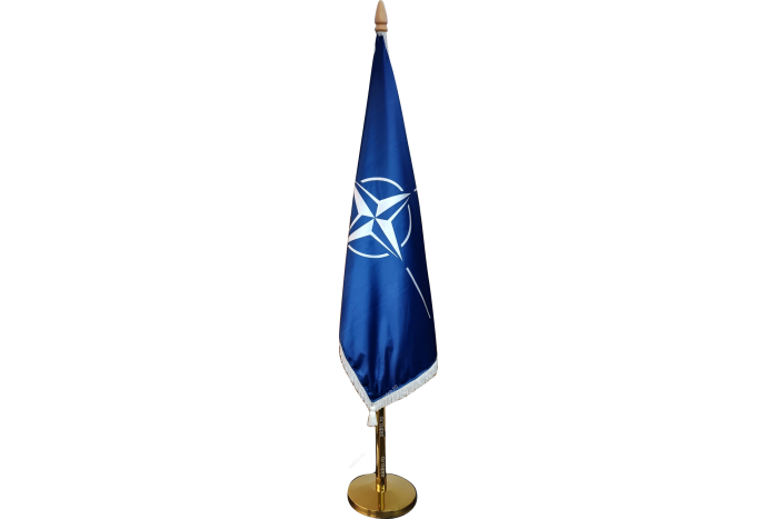 Steag NATO Protocol cu lance si suport interior PREMIUM - AURIU